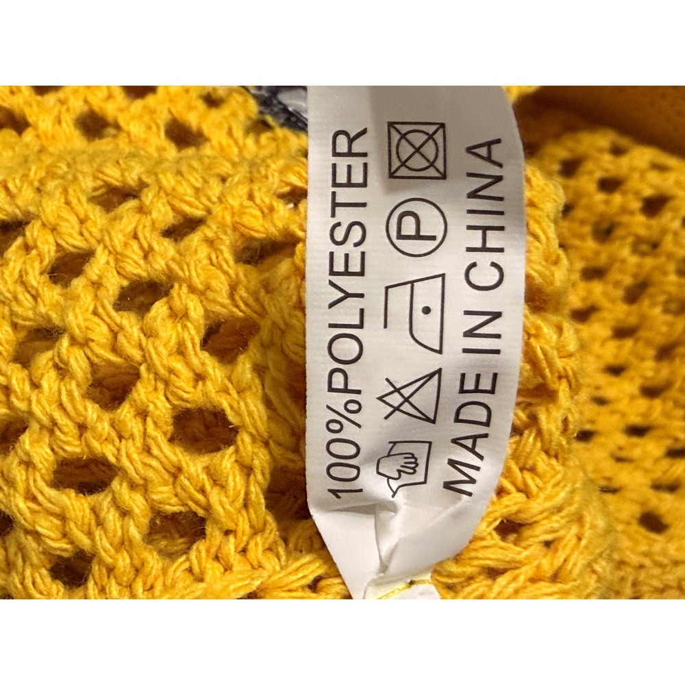Crochet Shoulder Bag Snapchat Logo Boho Festival - Picture 4 of 4